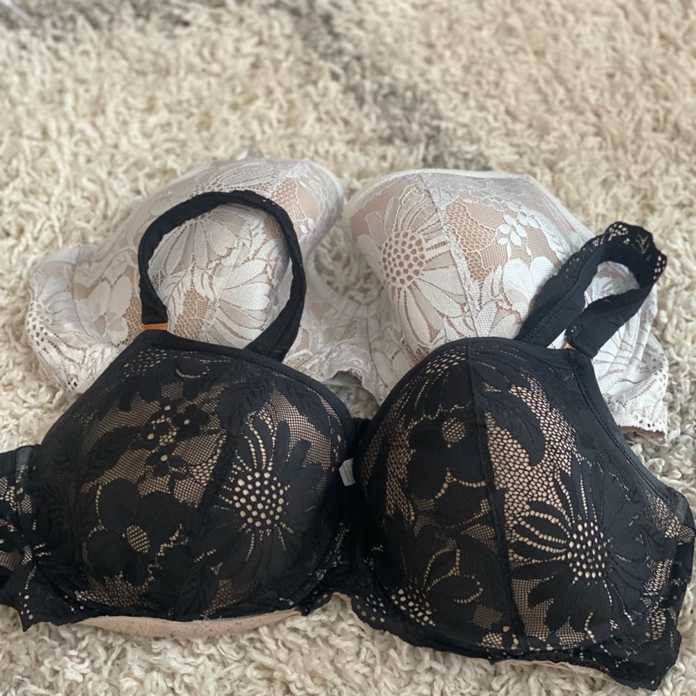 2 AERIE 40 DD BALCONETTE LACE BRAS